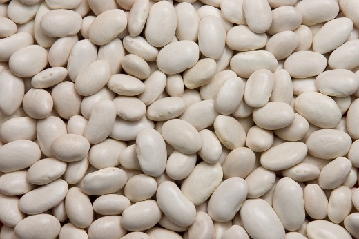 White kidney beans presented for export